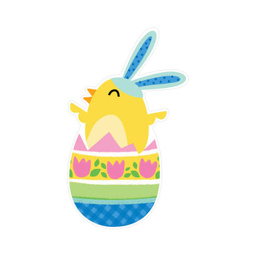 Happy Easter Chick Cutout Paper Decoration 11in
