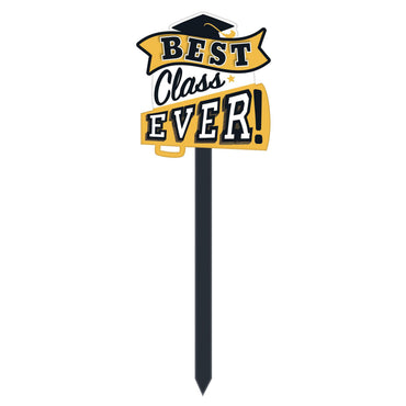 Best Class Ever Graduation Outdoor Yard Stake Sign Decoration