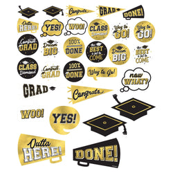 Congrats Grad Cutout Paper Decoration 14 in 30 pcs
