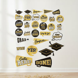 Congrats Grad Cutout Paper Decoration 14 in 30 pcs
