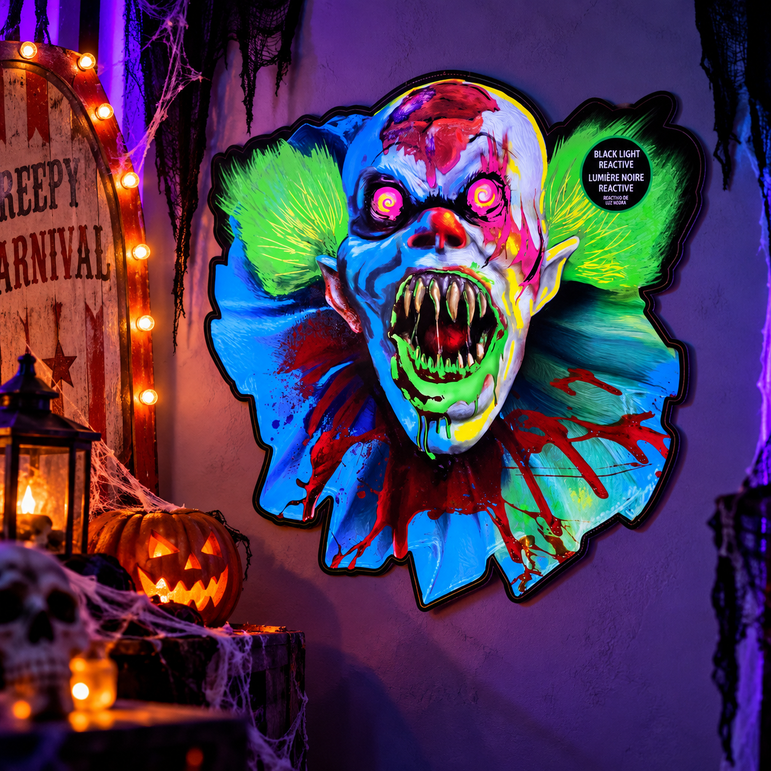 Creepy Carnival Black Light Reactive Cutout Decoration