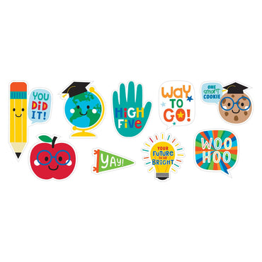 Graduation Fun Paper Cutout Decoration 9pcs