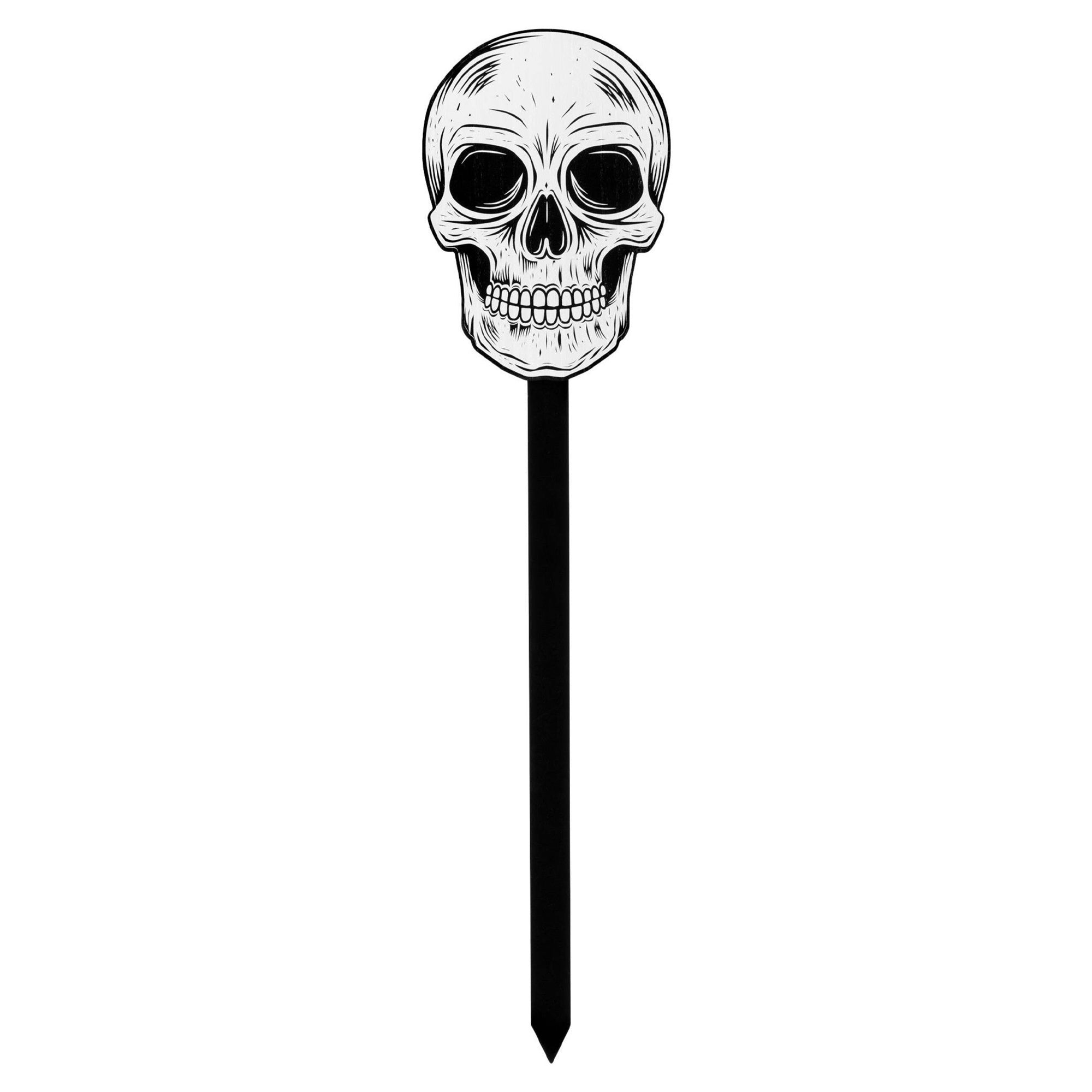 Halloween Skull Yard Stake Lawn Decoration 34in