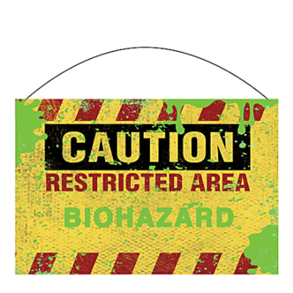 Biohazard Hanging Sign Metal