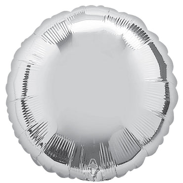 Round Silver Metallic Foil Balloon 45cm