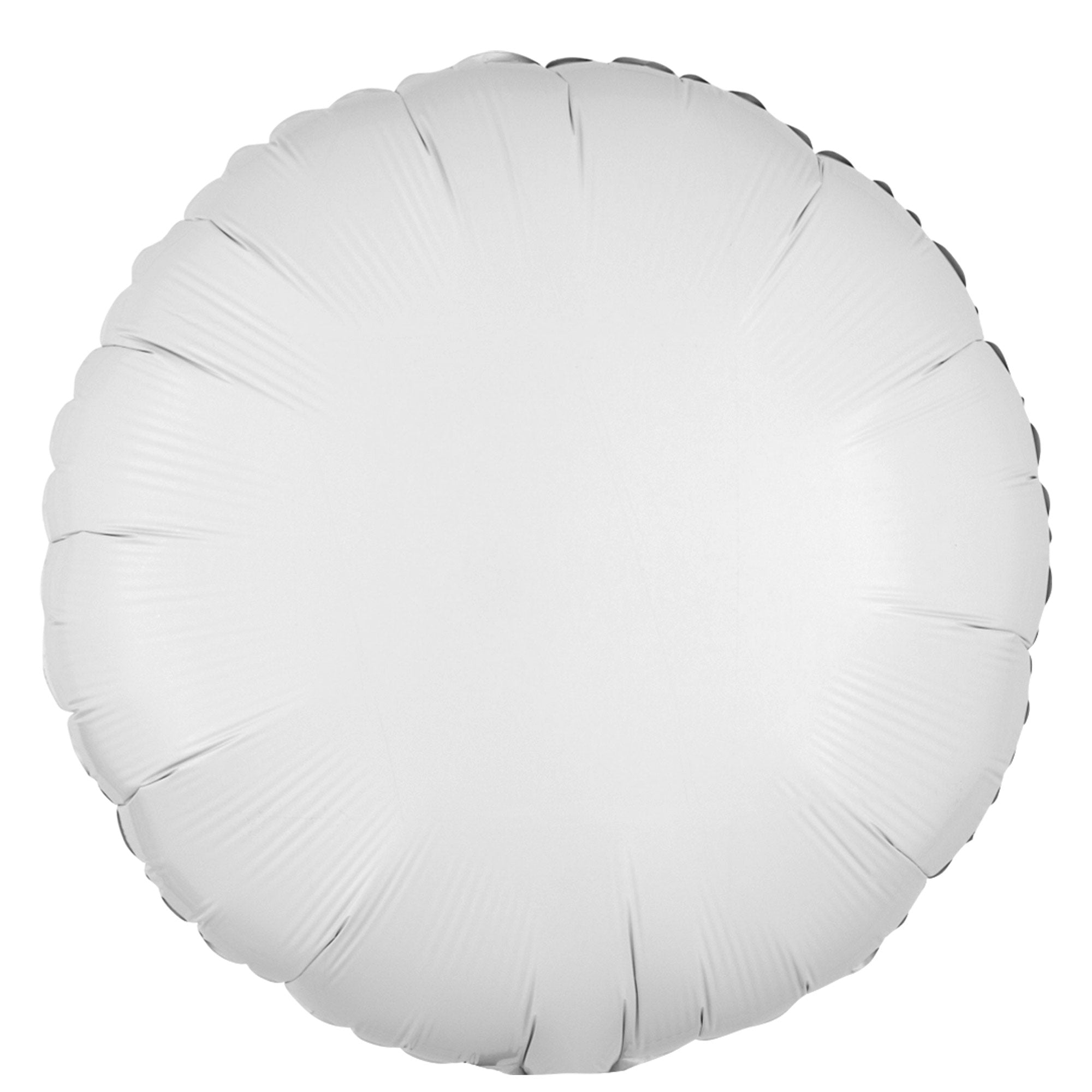 Opaque Metallic White Foil Balloon 18in