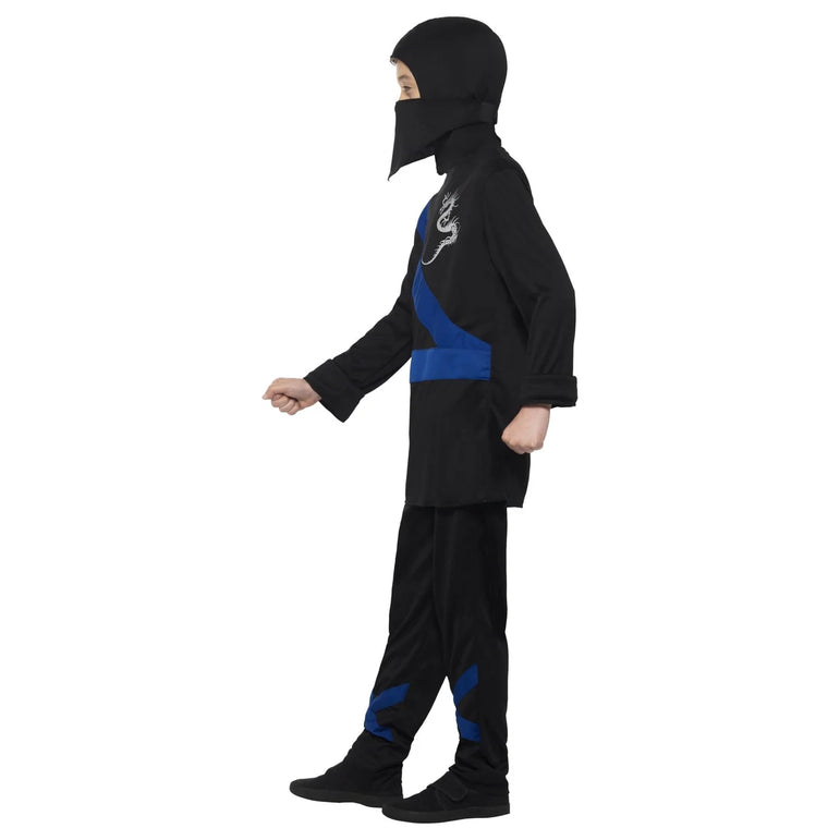 Ninja Assassin Black and Blue Costume