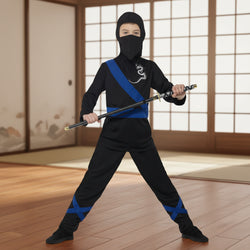 Ninja Assassin Black and Blue Costume