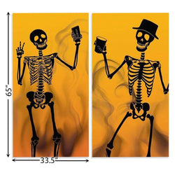 Halloween Selfie Skeleton Window Silhouettes Plastic Decoration