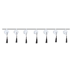 Frosty White Dimensional Graduation Cap Garland Decoration 9 ft