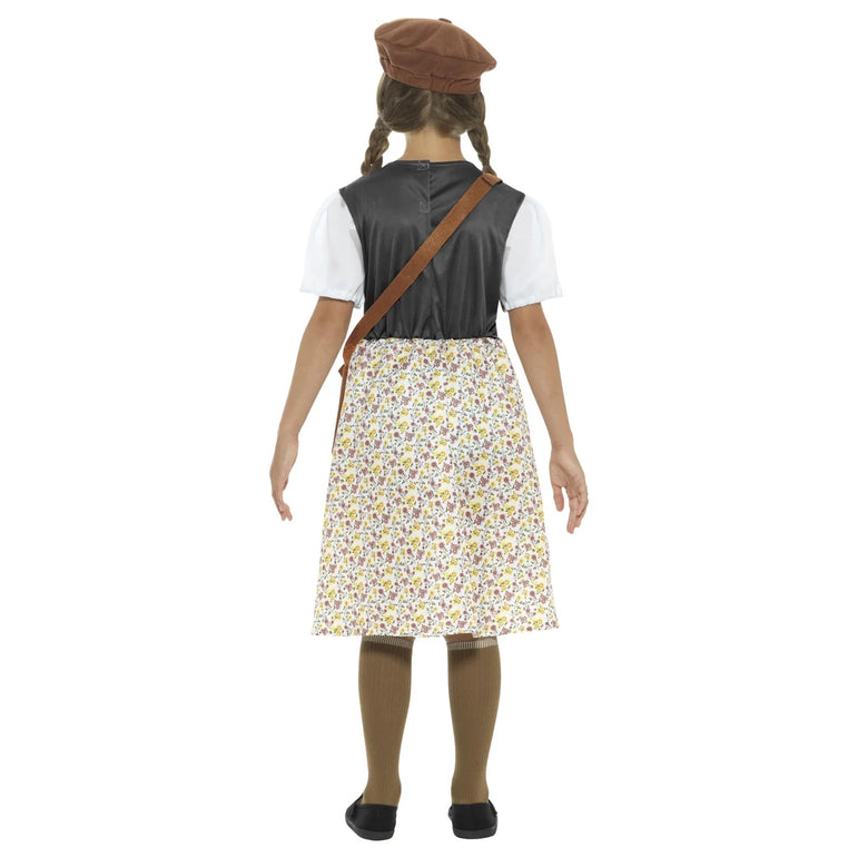 Child World War II Evacuee School Girl Costume