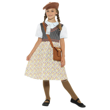 Child World War II Evacuee School Girl Costume