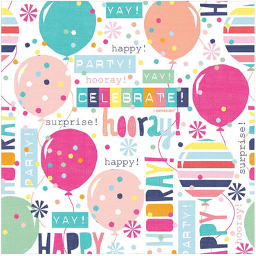 Printed Jumbo Balloon Celebration Gift Wrapping Paper
