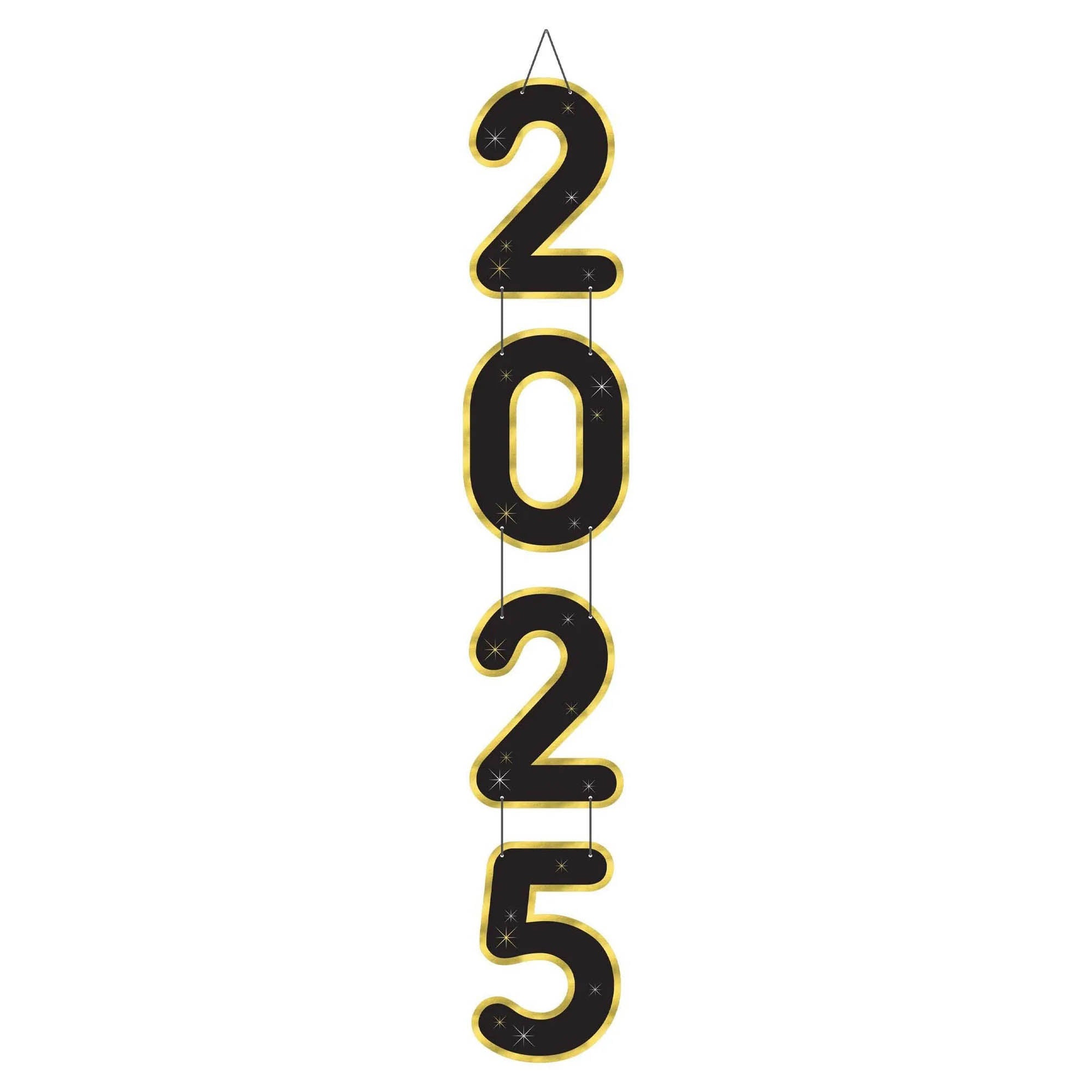 2025 New Year’s Jumbo Hanging Decoration 60in X 10in