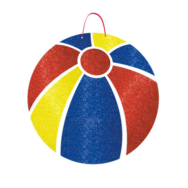 Beach Ball Glitter Sign 11.50in