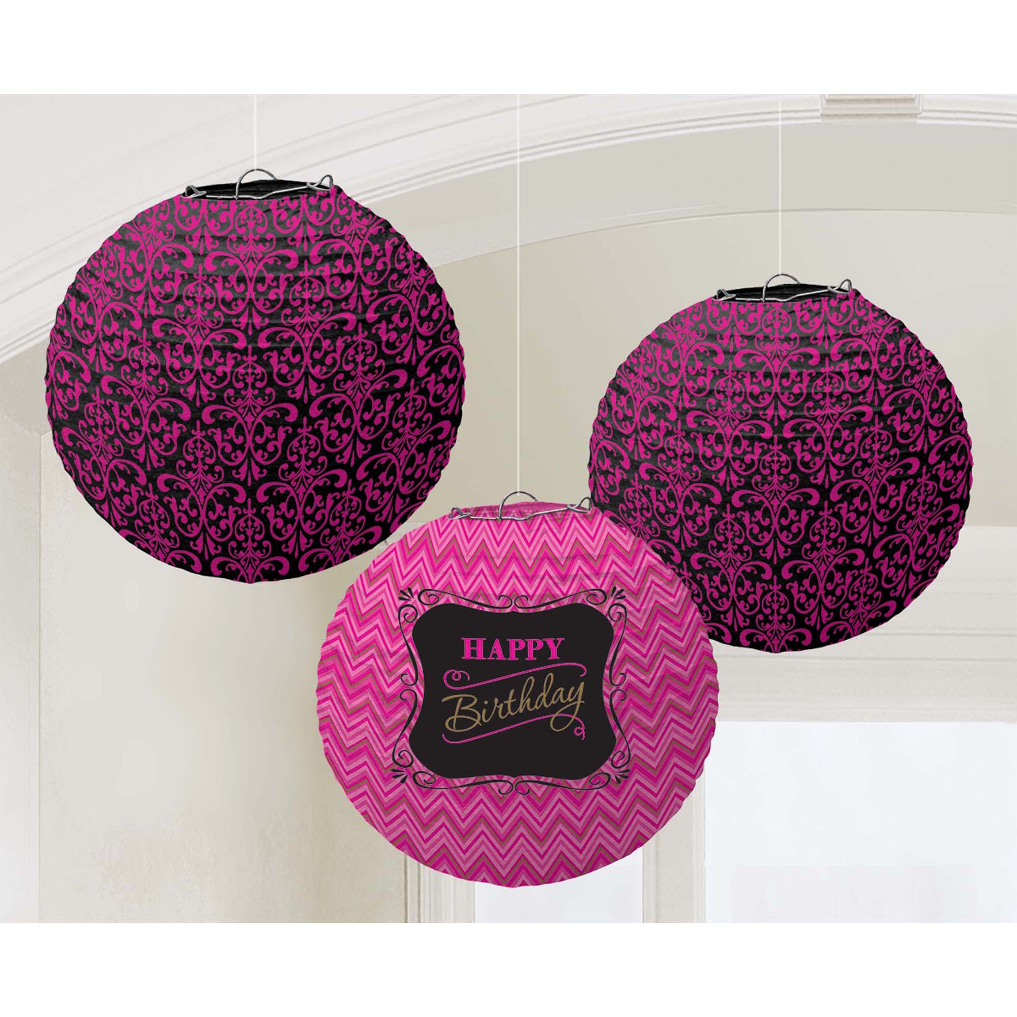 Fabulous Printed Paper Lanterns 3pcs