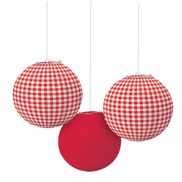 Picnic Party Paper Lanterns 3pcs