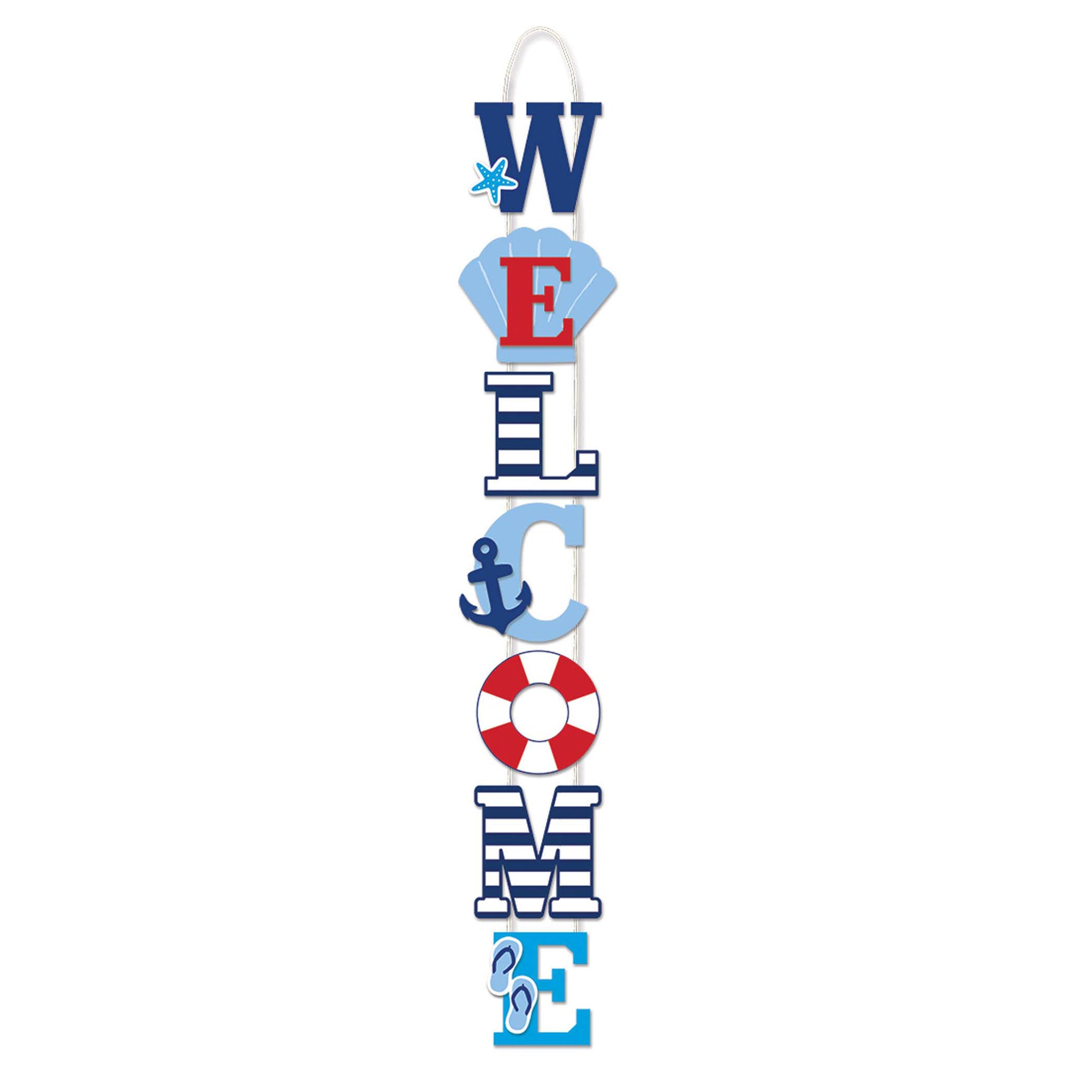 Nautical Welcome Deluxe Hanging Sign Decoration