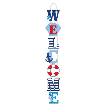 Nautical Welcome Deluxe Hanging Sign Decoration