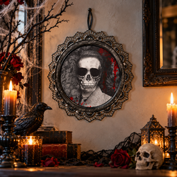 Scary Portrait Metal Sign 12in (Sold per piece)