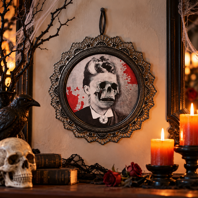 Scary Portrait Metal Sign 12in (Sold per piece)