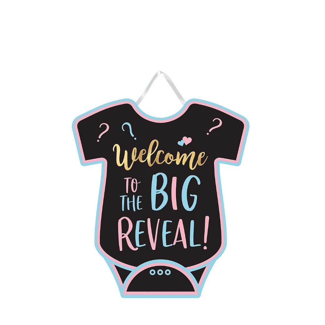 The Big Reveal Welcome Sign Cardboard