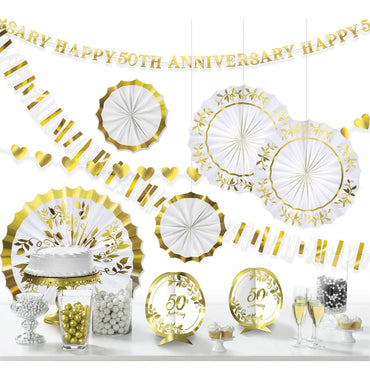 Happy 50th Anniversary Room Decorating Kit 10pcs