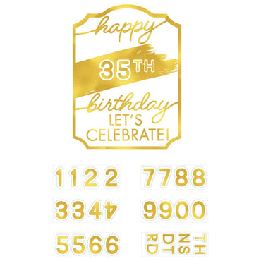 Golden Age Birthday Hot Stamped Cardboard Sign
