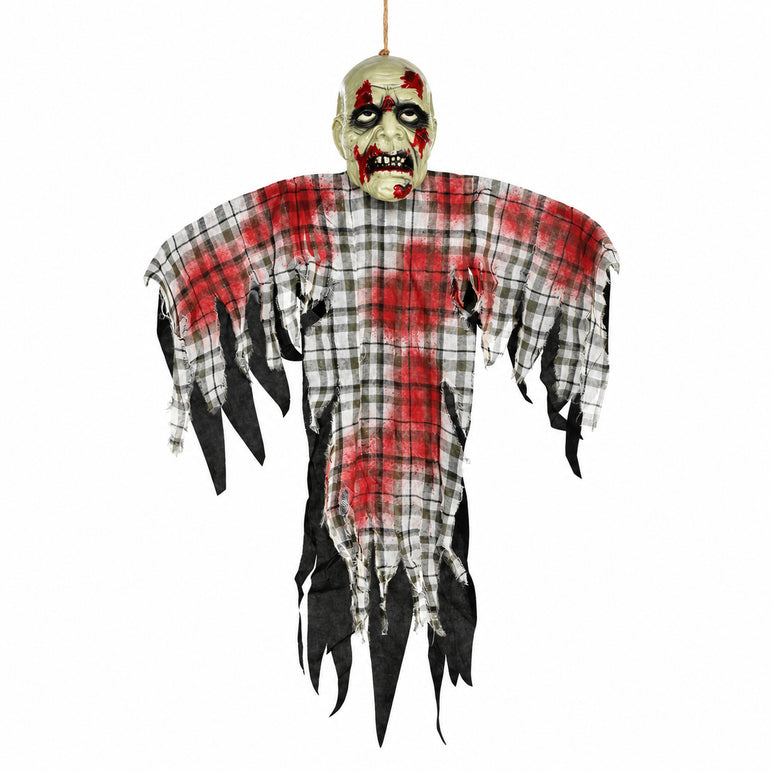 Hanging Zombie Fabric & Plastic Decoration 4ft