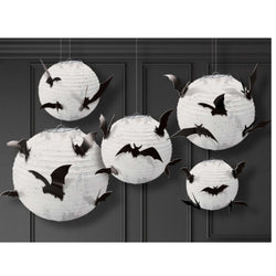 Lanterns with Bats Add-Ons Paper with Metal Frame & Paper Cutouts