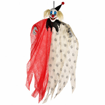 Hanging Clown Fabric & Plastic Decoration 4ft
