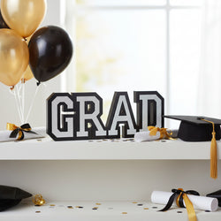 Frosty White Graduation Standing Sign Decoration