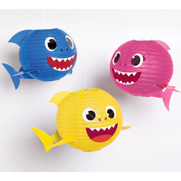 Baby Shark Paper Lantern Decoration 3pcs