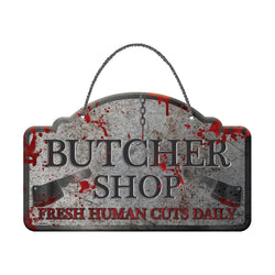 Butcher Shop Hanging Sign Metal  62cm x 38cm