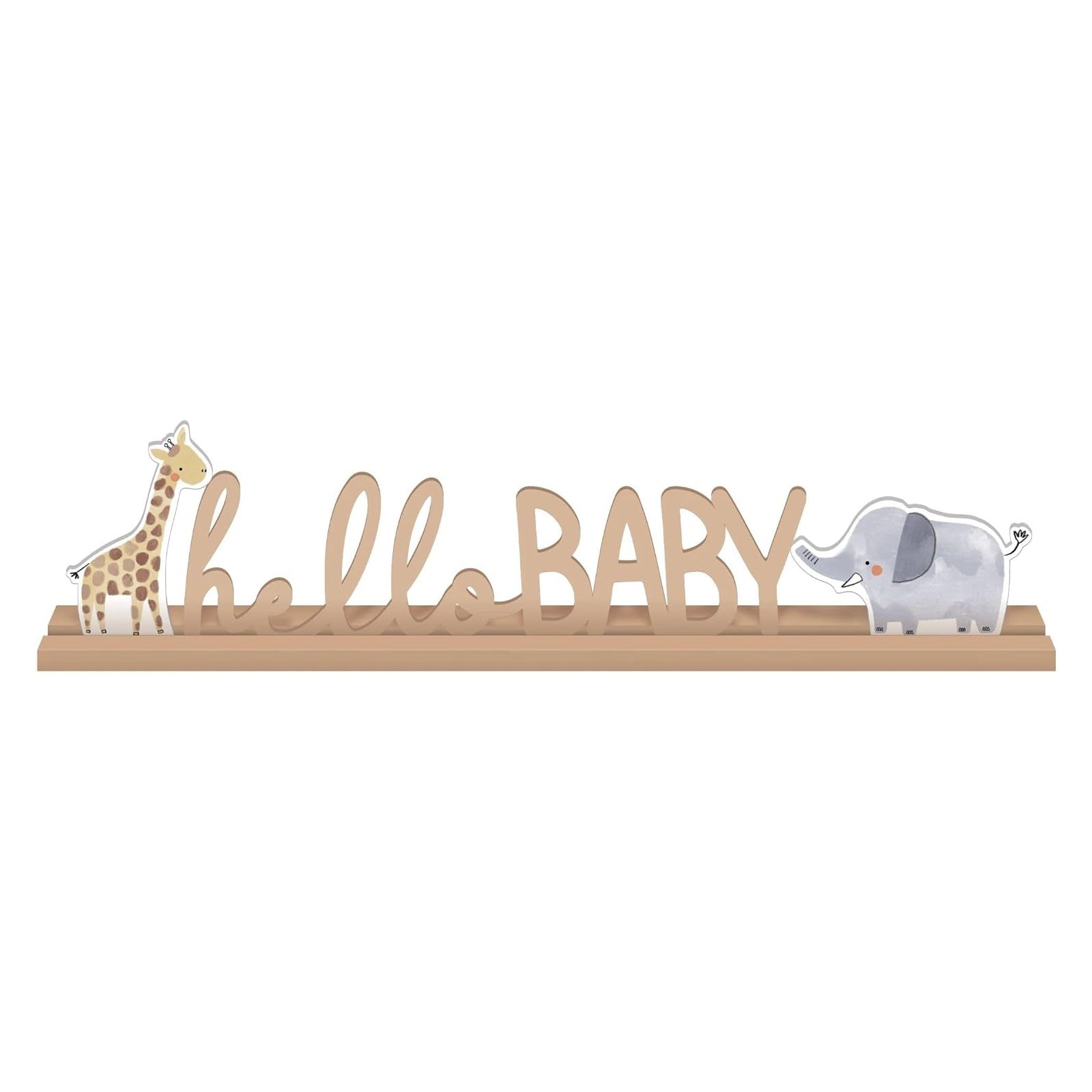 Baby Shower Soft Jungle Hello Baby Stand Up Sign Decoration
