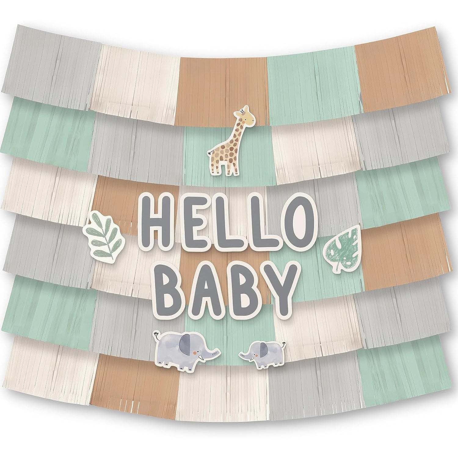 Baby Shower Hello Baby Deluxe Backdrop Decorating Kit