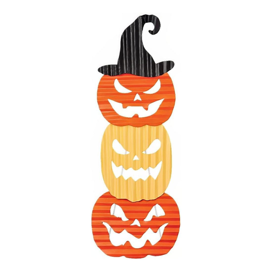 Jack O Lantern Stack Metal Lawn Sign Decoration