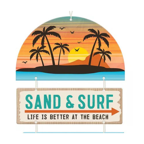 Beach Life Hanging Mdf Sign Decorations
