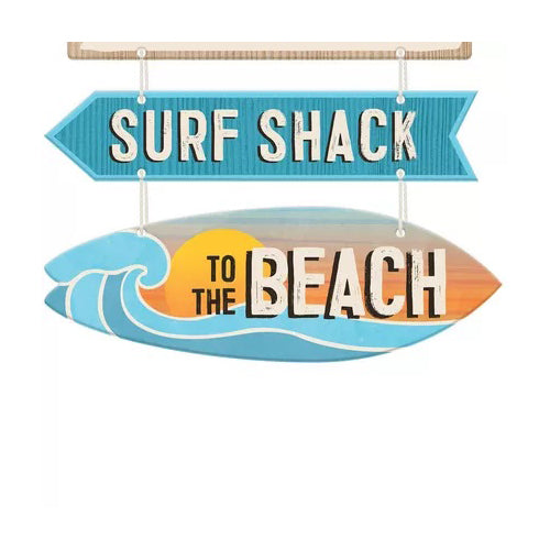 Beach Life Hanging Mdf Sign Decorations