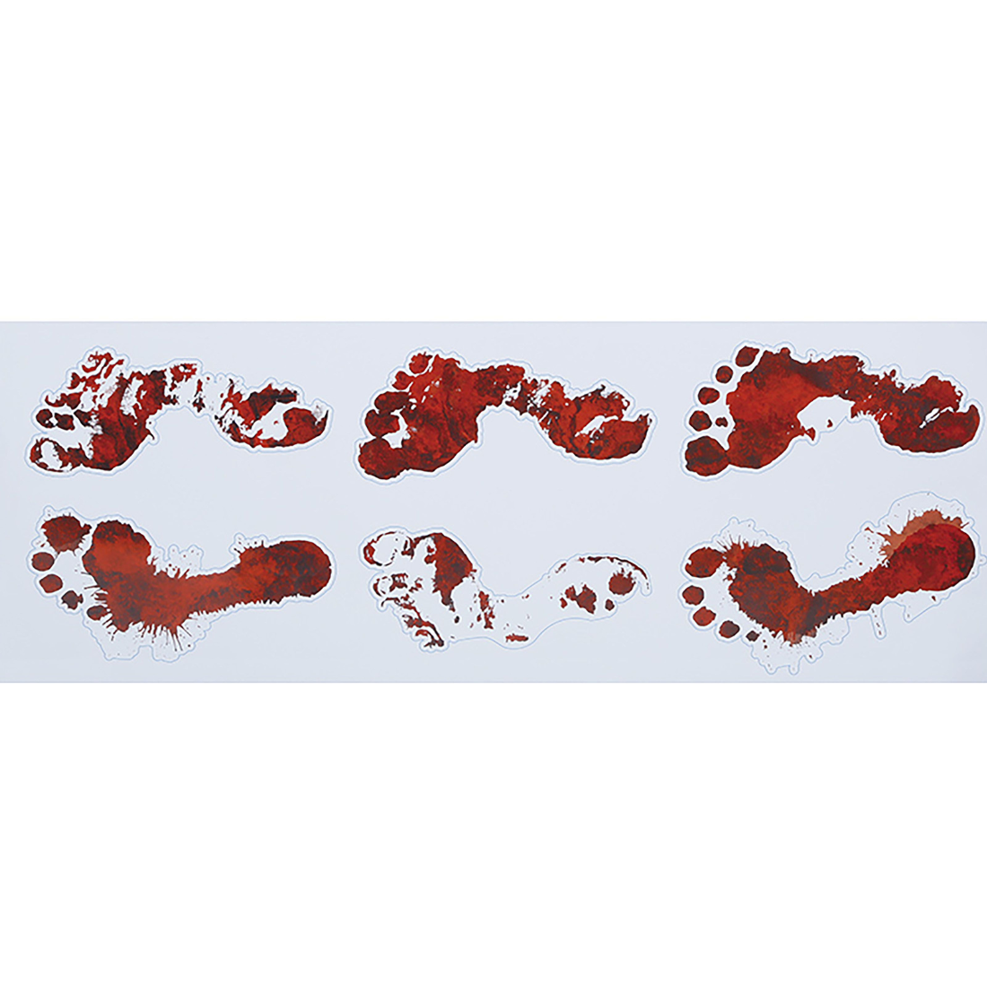 Bloody Footprints 2 Labels Adhesive Decoration 25X70cm