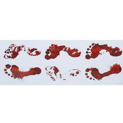 Bloody Footprints 2 Labels Adhesive Decoration 25X70cm