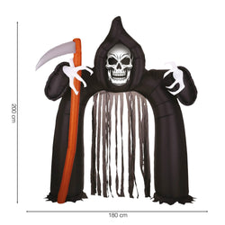 Death Inflatable Arch with Curtain Decoration 200x180 cm