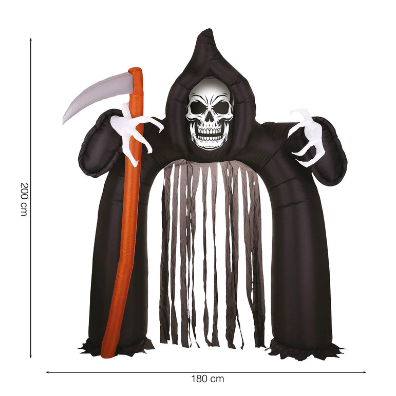 Death Inflatable Arch with Curtain Decoration 200x180 cm