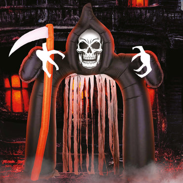 Death Inflatable Arch with Curtain Decoration 200x180 cm