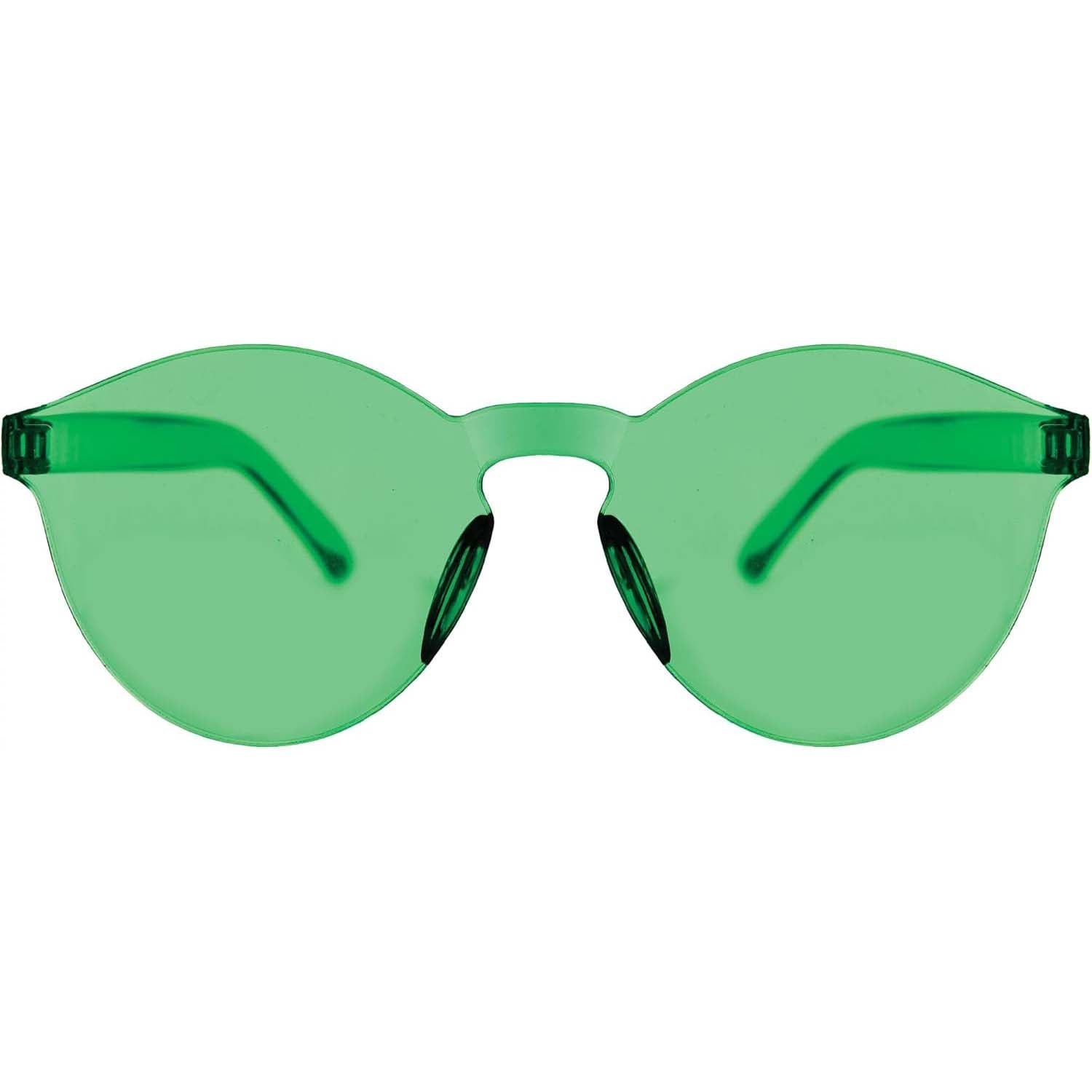 Frameless Green Coloured Glasses