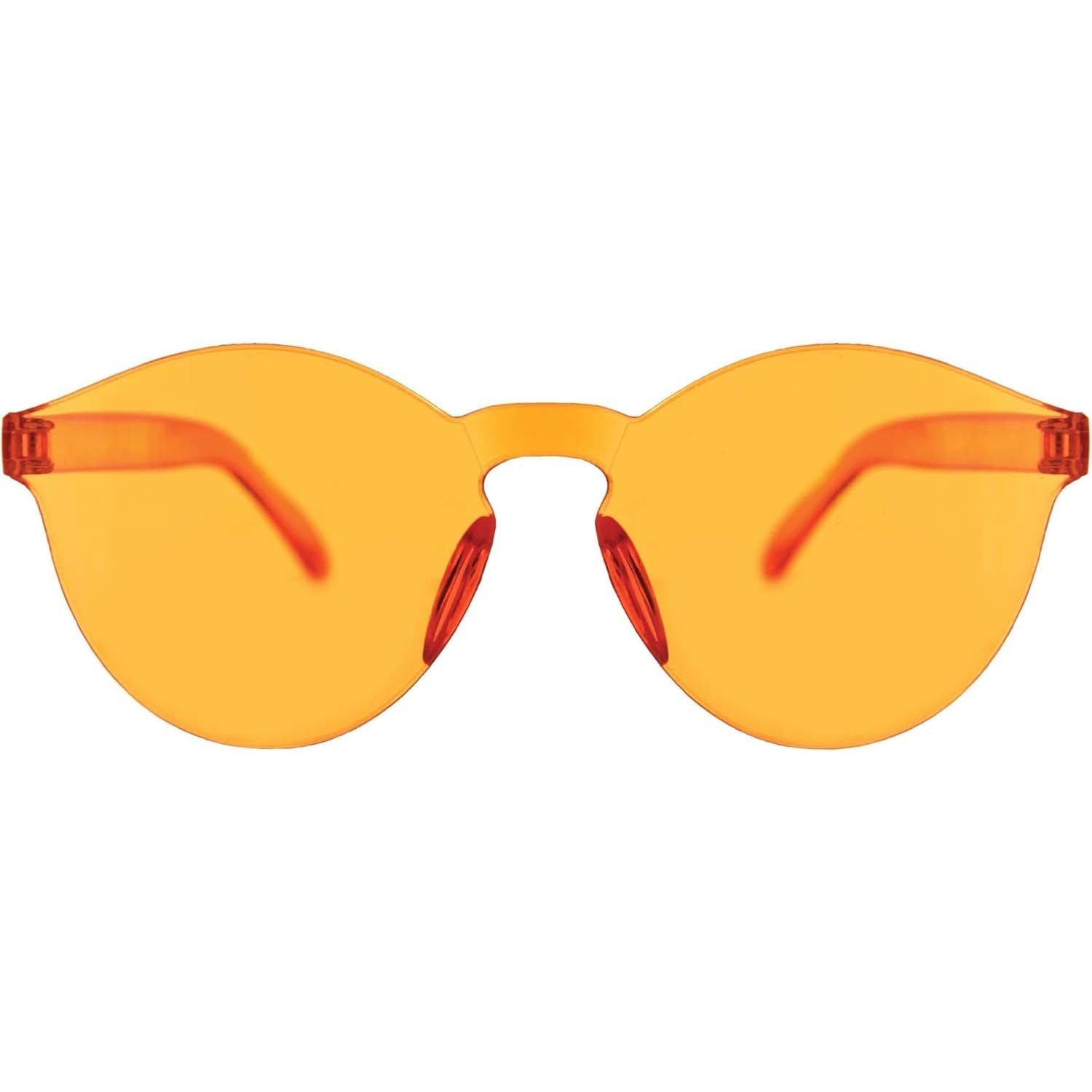 Frameless Orange Coloured Glasses