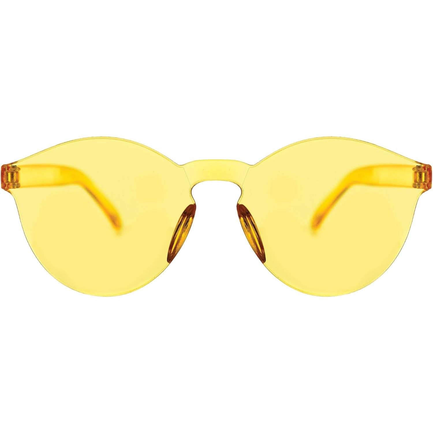 Frameless Yellow Coloured Glasses