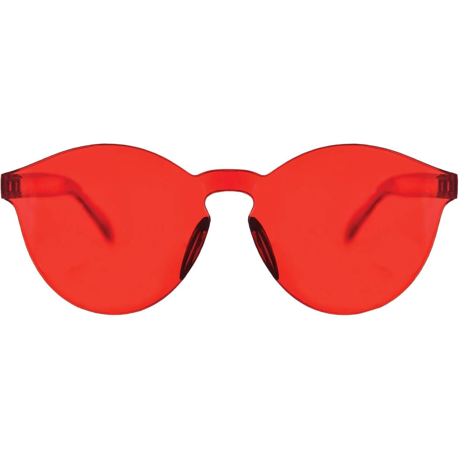 Frameless Red Coloured Glasses