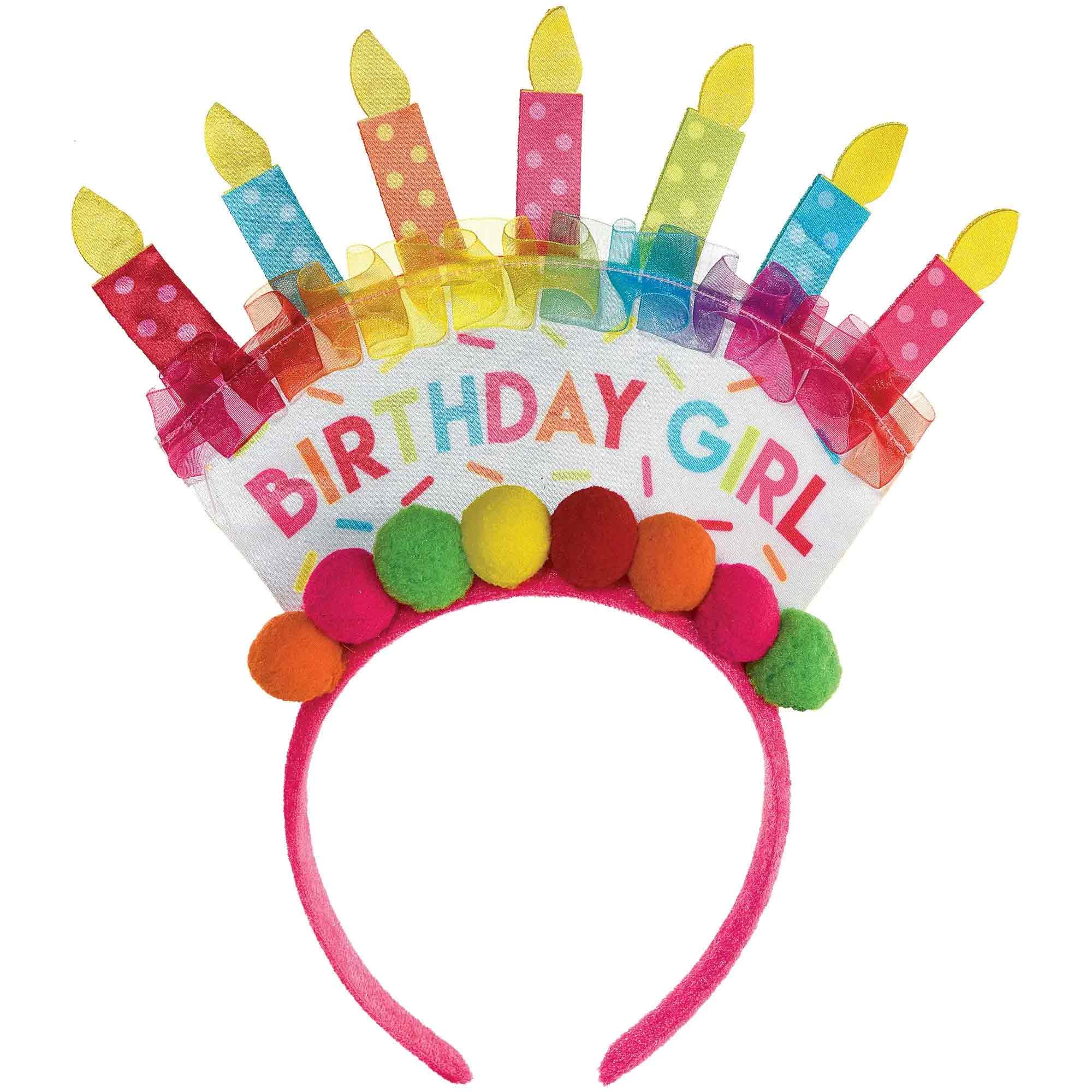 Sprinkles Birthday Cake Headband 11in