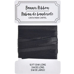 Black Create Your Own Banner Ribbon